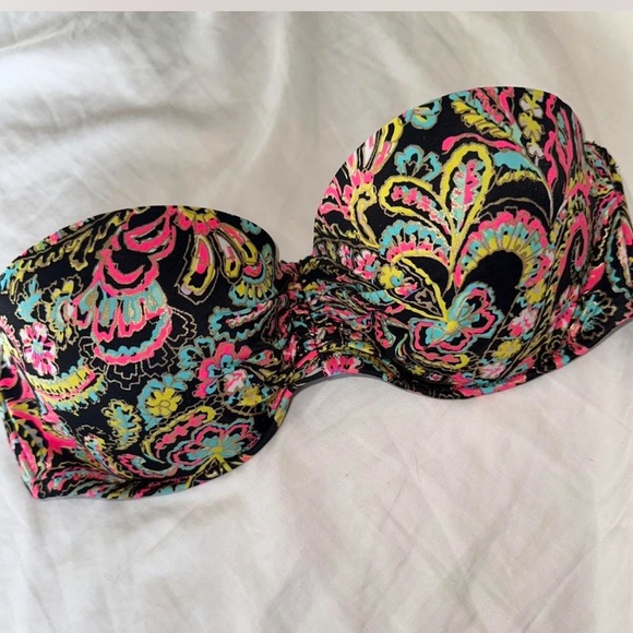 Victorias Secret 36C print strapless Bikini Top - Picture 1 of 3